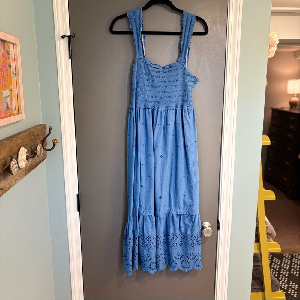 Betsey Johnson Blue Ruffled Dress